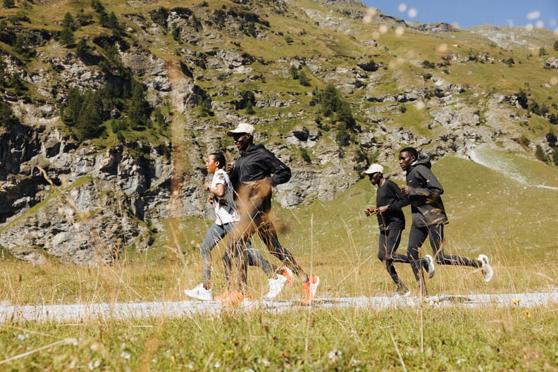 Athlètes élites au départ de Sierre-Zinal