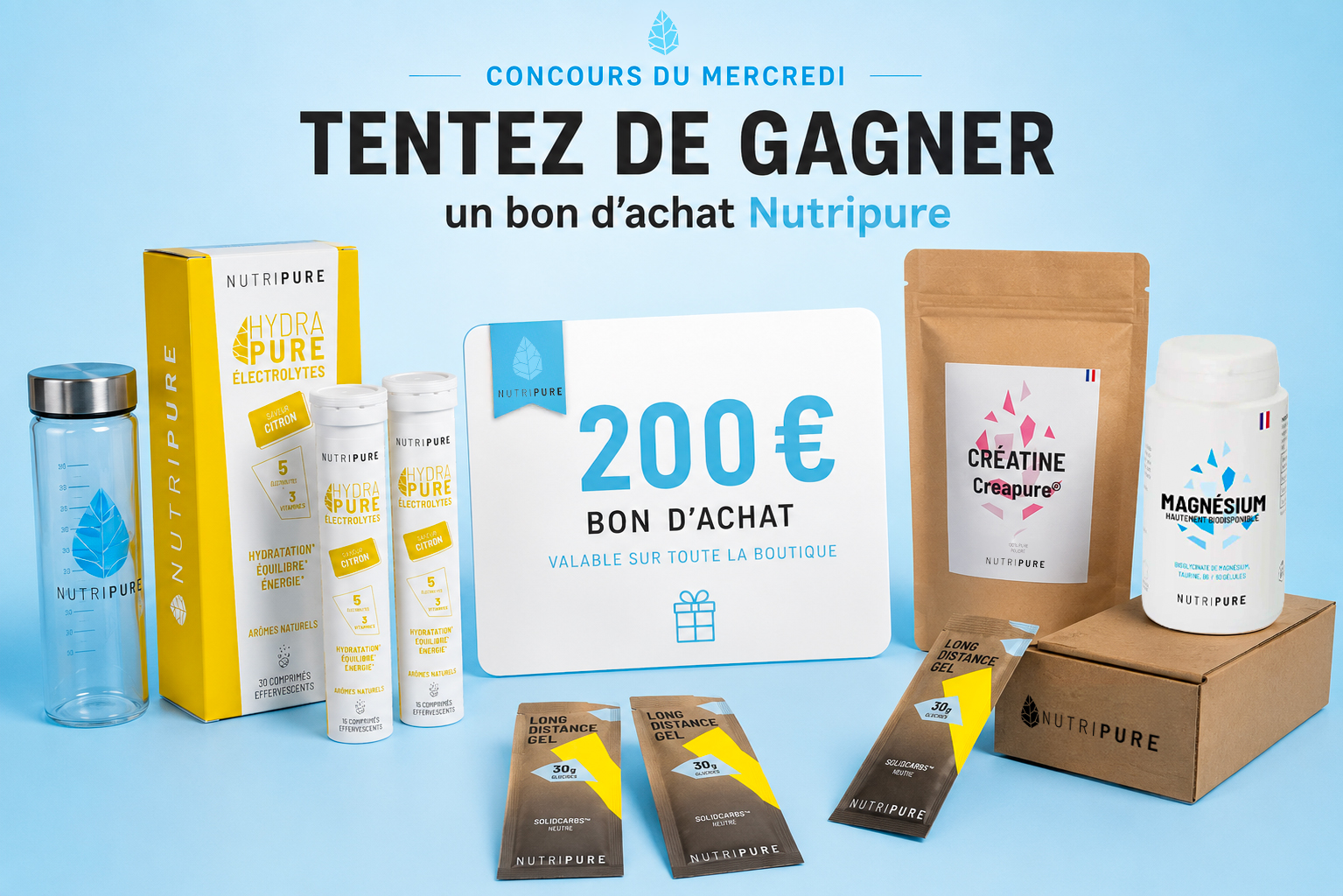 Concours Nutripure : un bon d'achat de 200 euros valable sur toute la boutique