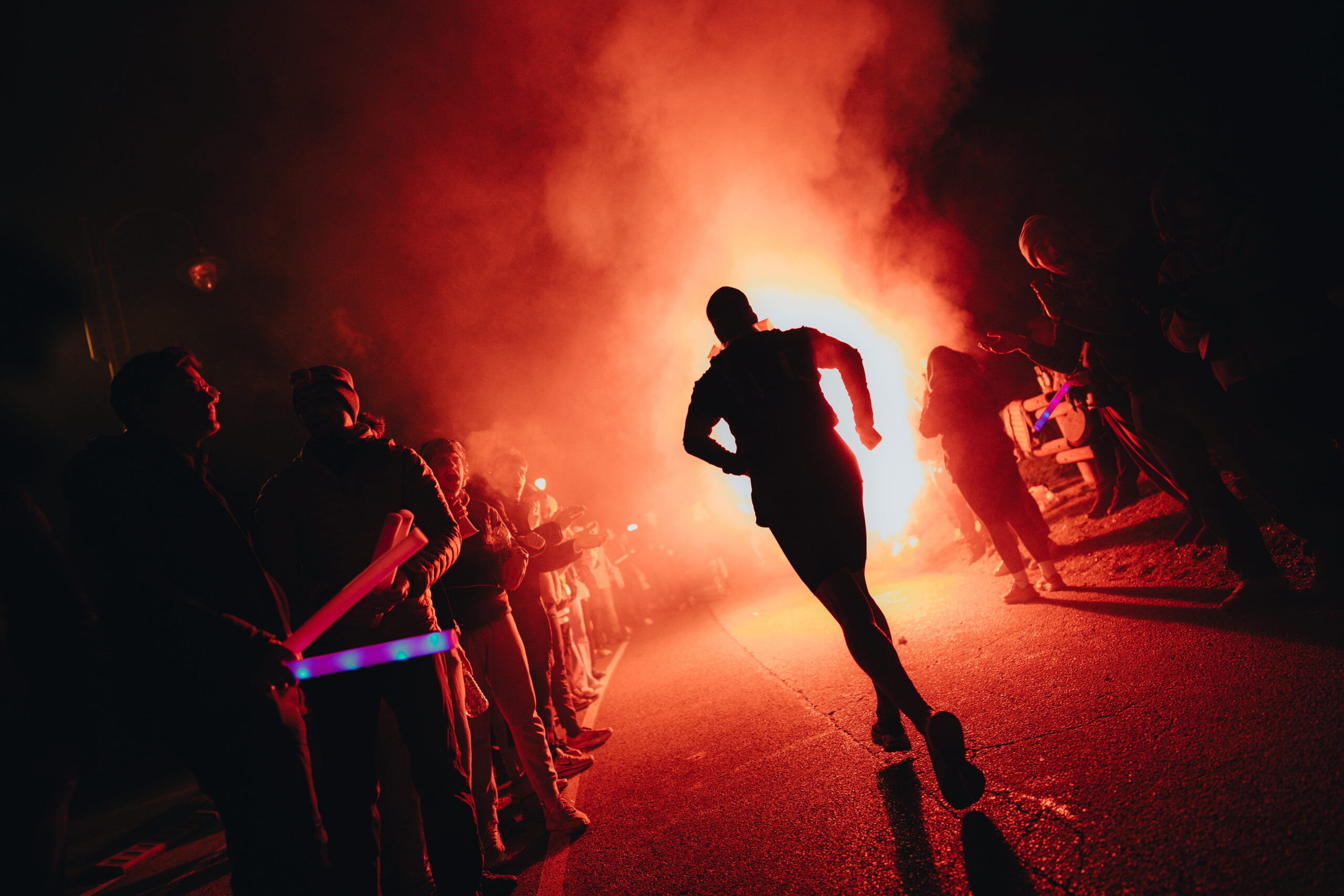 Ambiance nocturne sur les parcours de l'ASICS SaintéLyon