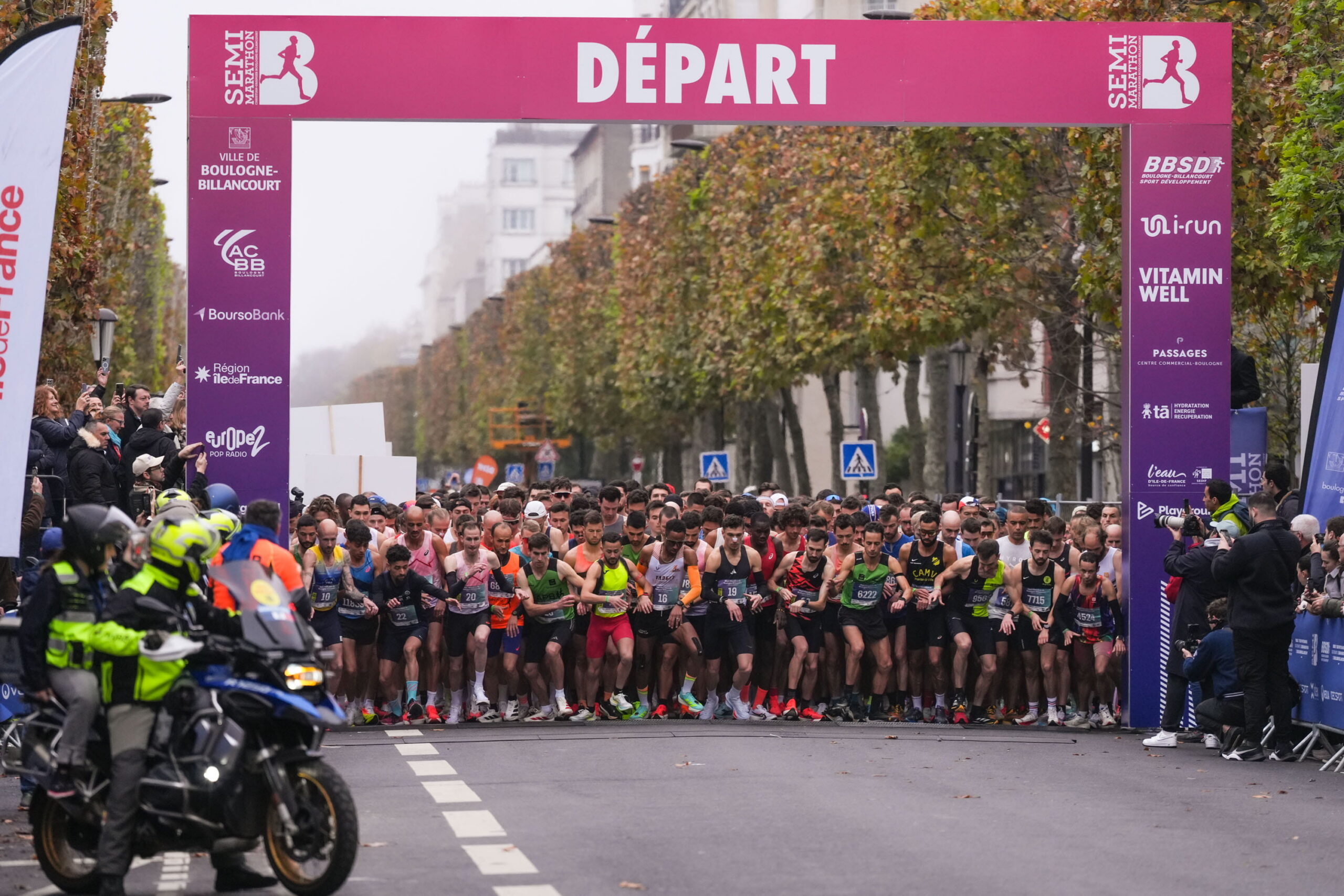 Départ du semi-marathon de Boulogne Billancourt